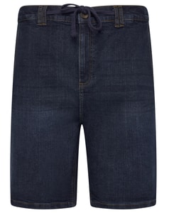 Kam Elastische Stretch-Denim-Shorts Dunkelgrau